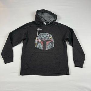 Star Wars Men's Boba Fett Profile Hooded Sweatshirt Pullover Hoodie Size: M